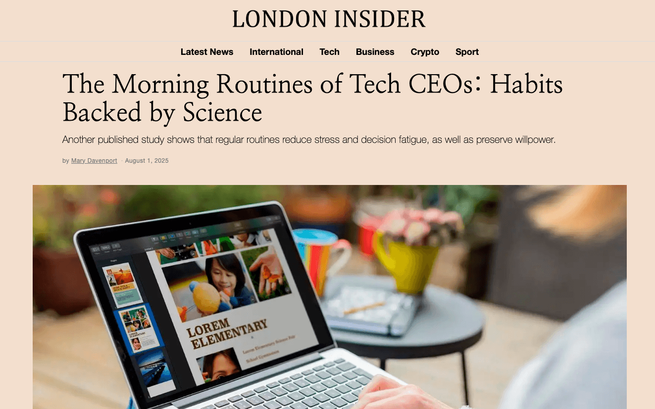 The Morning Routines of Tech CEOs: Habits Backed by Science