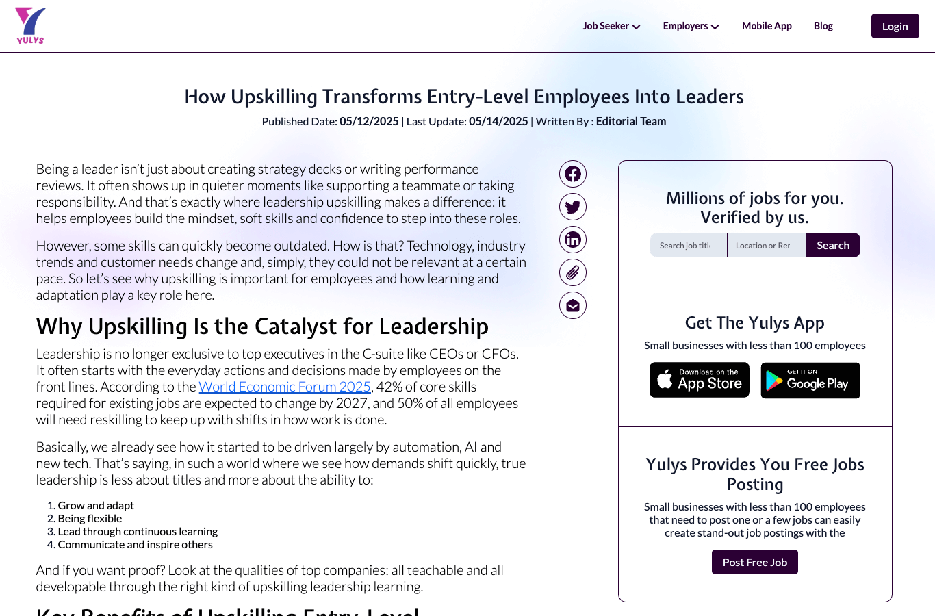 How Upskilling Transforms Entry-Level Employees Into Leaders