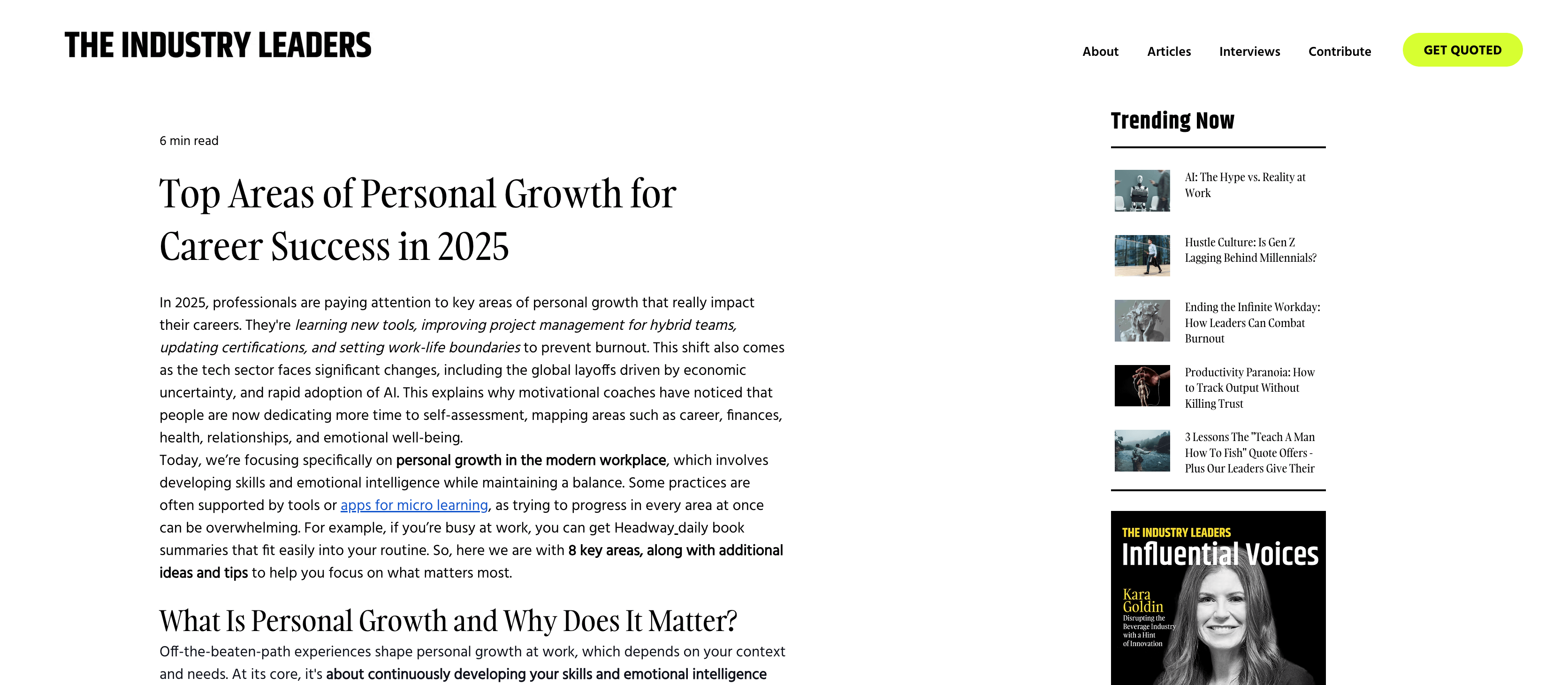 Top Areas of Personal Growth for Career Success in 2025